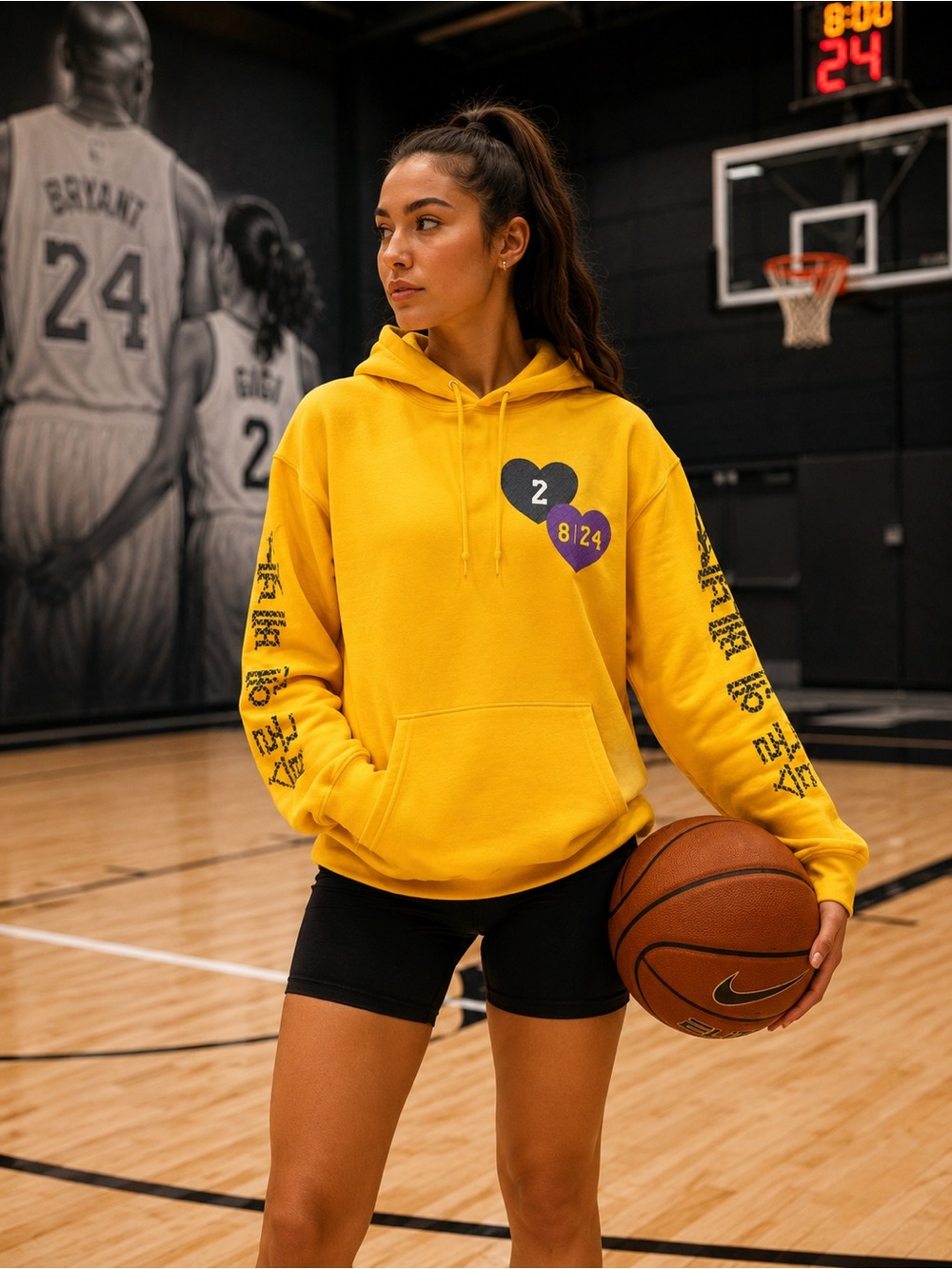 Sloan & Bennett Kobe & Gigi Tribute Hoodie Medium Lakers Gold NWT 8/24